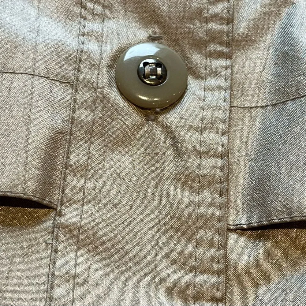 Women's Trench/rain Coat Tan Size 6 - Picture 6 of 12